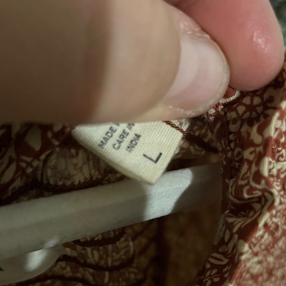 Doen Brown Floral folk print  Mini Dress - Picture 3 of 9